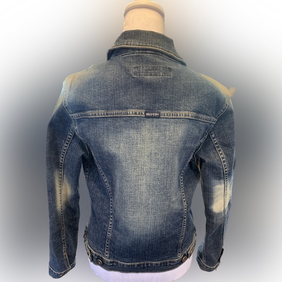 SILVER JEANS denim jacket, like new size M - Picture 2 of 2